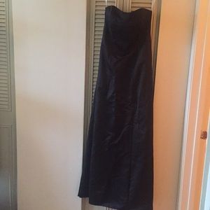 Floor length black dress